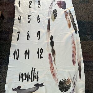 Feather Design Milestone Blanket